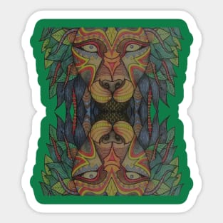 Tribal Lion Head Sticker